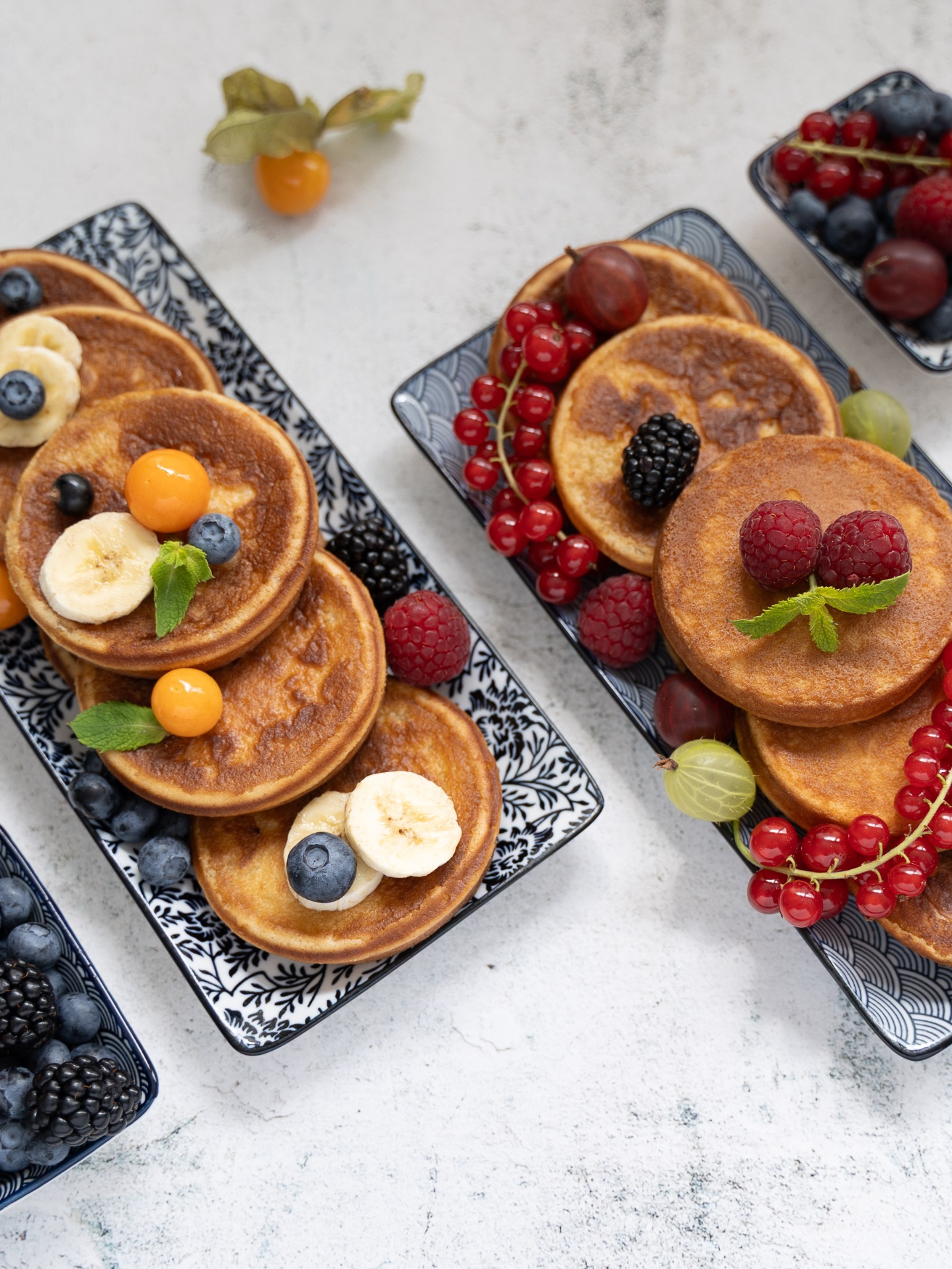 Editorial food photography — Pancakes & Berries cluster