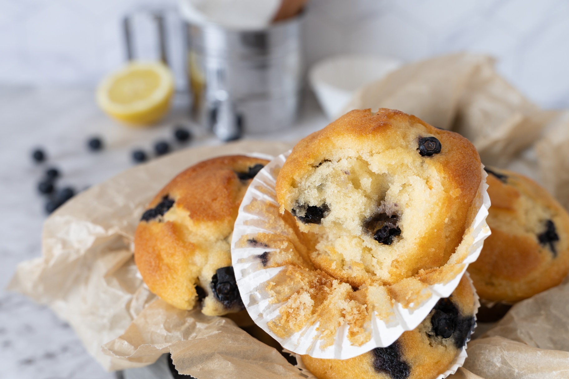 Muffin close-up with lemon — Bakery Notes