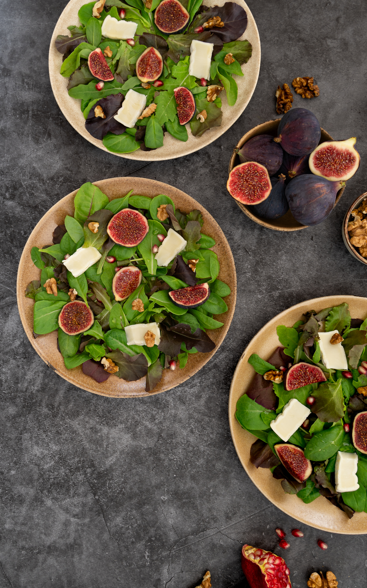 Fig salad overhead — Garden Salads