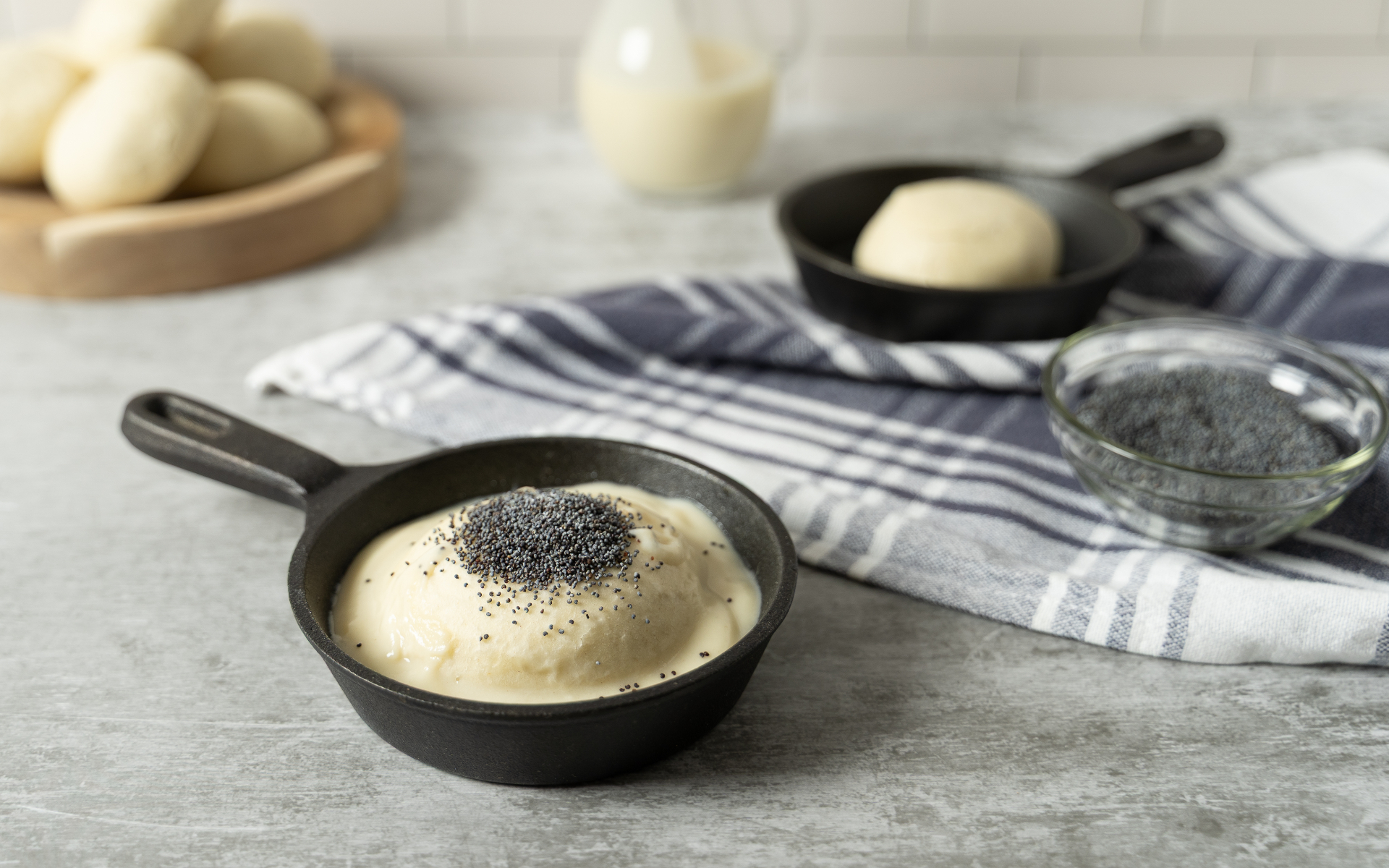 Cast-iron dumpling with milk jug — Poppy Seed Dumplings