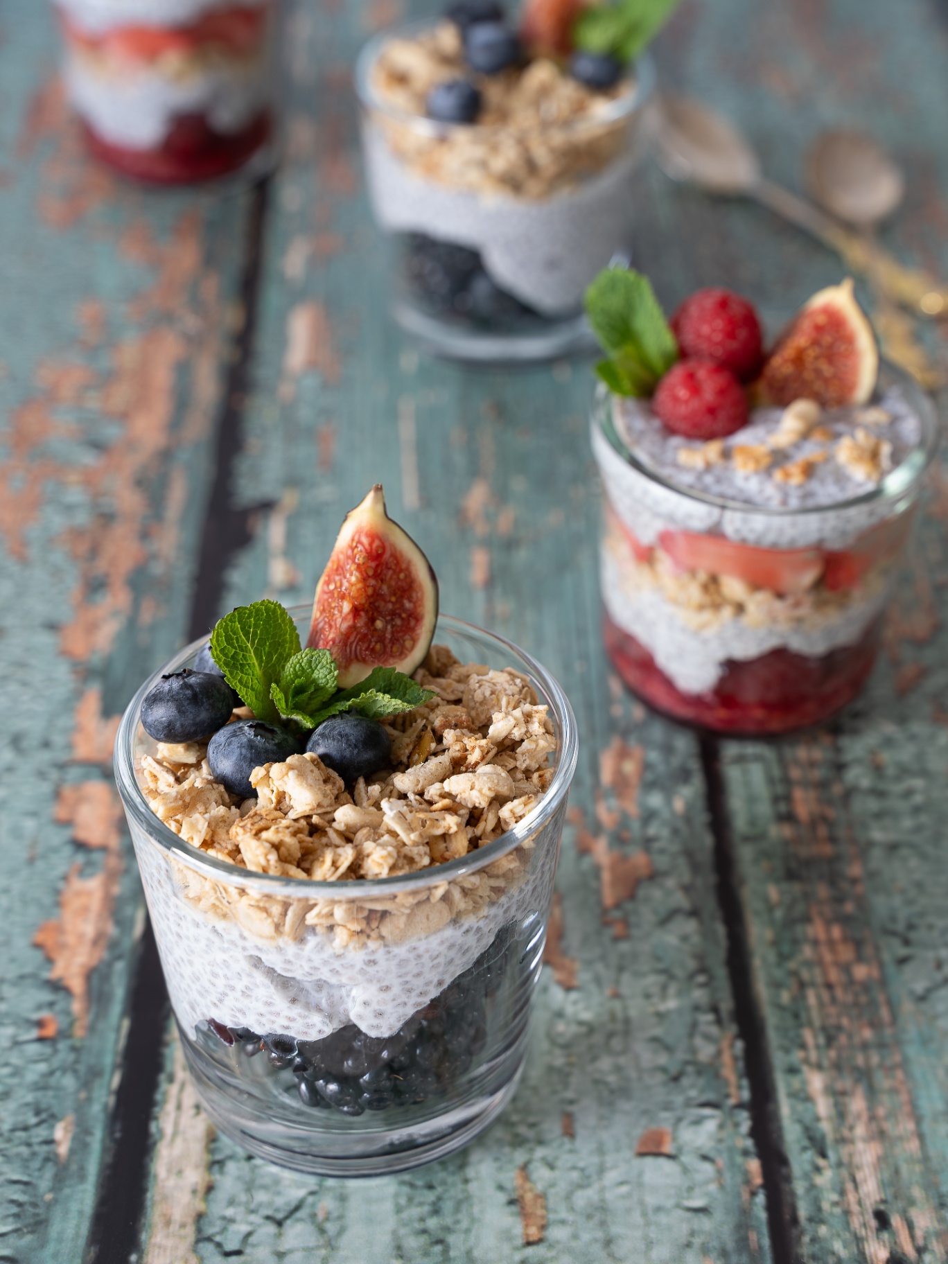 Chia parfait with fig and honey — Fig Stories