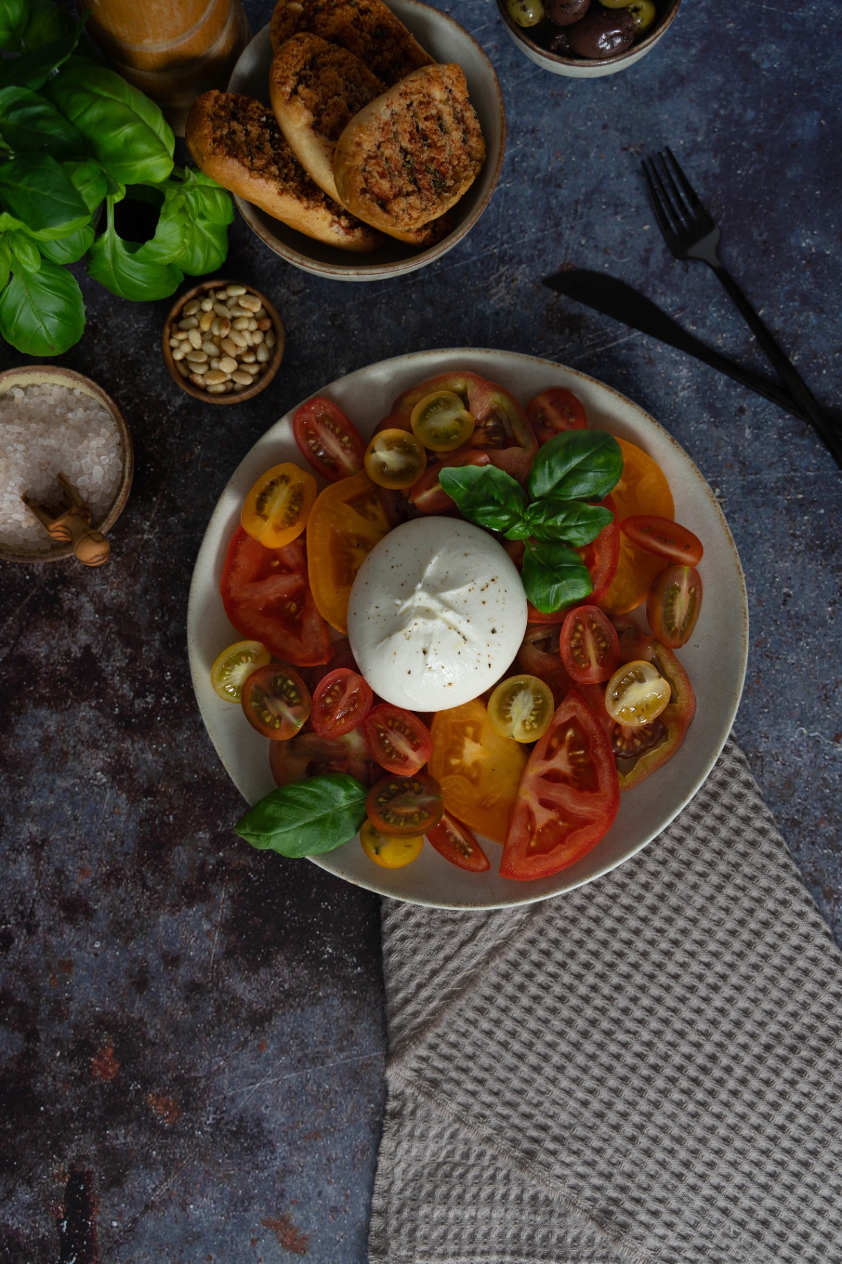 Burrata with heirloom tomatoes — Tomato & Basil