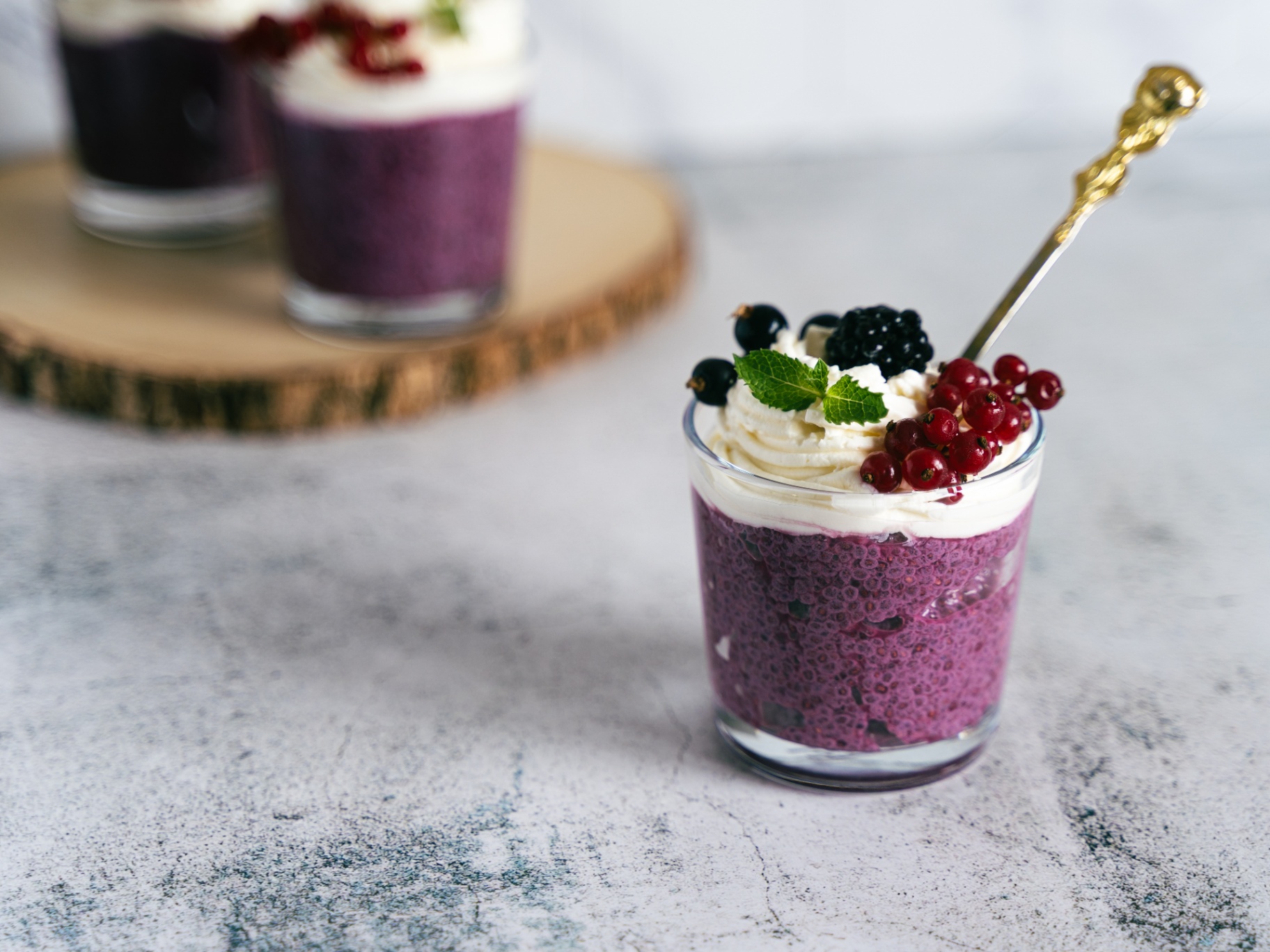 Berry parfait in glass — Pancakes, Waffles & Berries